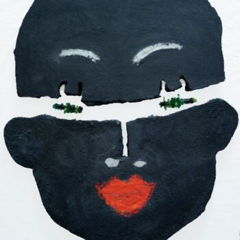 Sculpture titled "ce masque vous rega…" by Christine Vannier, Original Artwork, Other