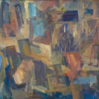 Pintura titulada "Отражения в мастерс…" por Larisa Kucherenko, Obra de arte original, Oleo