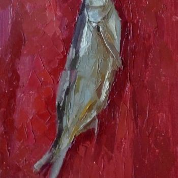 Painting titled "Рыба." by Sergey Perevozchenko, Original Artwork, Oil