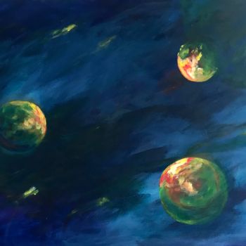 「Galaxie」というタイトルの絵画 Isabelle Nyによって, オリジナルのアートワーク, アクリル artwork_cat.にマウント