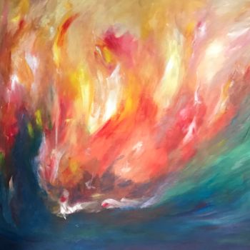 Malerei mit dem Titel "Grotte" von Isabelle Ny, Original-Kunstwerk, Acryl Auf artwork_cat. montiert