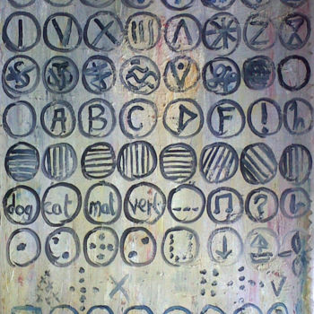 Ζωγραφική με τίτλο "Obliterated Portrait" από Gerald Shepherd F.F.P.S., Αυθεντικά έργα τέχνης, Λάδι