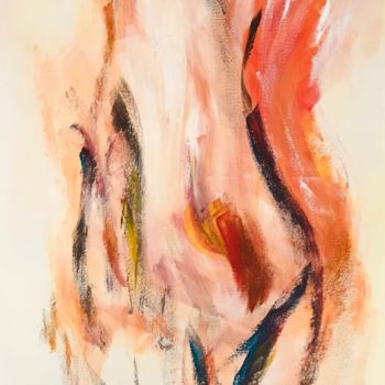 「Flammes」というタイトルの絵画 Isabelle Nyによって, オリジナルのアートワーク, アクリル artwork_cat.にマウント