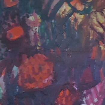 Pintura titulada "FLEURS DES CHAMPS" por Mchartrie, Obra de arte original, Oleo Montado en Cartulina