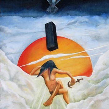 Painting titled "Les dieux ne s'attr…" by Phybra, Original Artwork, Oil