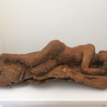 Γλυπτική με τίτλο "Sauvée des eaux" από Isabelle Nativelle, Αυθεντικά έργα τέχνης, Μέταλλα