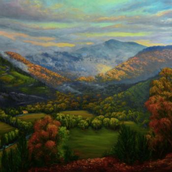 绘画 标题为“Mt Bogong from Towe…” 由Christopher Vidal, 原创艺术品, 油