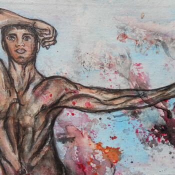 Peinture intitulée "Saint Antoine dans…" par Erik Hils, Œuvre d'art originale