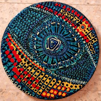 Pittura intitolato "Mandala painting is…" da Mirit Ben-Nun, Opera d'arte originale, Acrilico