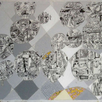 Painting titled "Fish Thinks Immorta…" by Gerald Shepherd F.F.P.S., Original Artwork, Acrylic