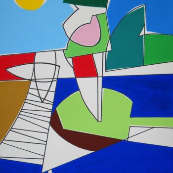 Painting titled "Indawo" by Gabriele Donelli, Original Artwork, Acrylic
