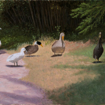 Painting titled "Street Gang" by Dejan Trajkovic, Original Artwork, Oil