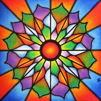 Peinture intitulée "Lumineuse." par Jonathan Pradillon, Œuvre d'art originale, Acrylique Monté sur Carton