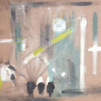 Painting titled "Symbol Superimposit…" by Gerald Shepherd F.F.P.S., Original Artwork, Acrylic