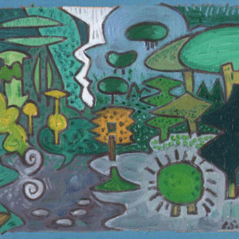 Painting titled "Postcard From A Jap…" by Gerald Shepherd F.F.P.S., Original Artwork, Oil