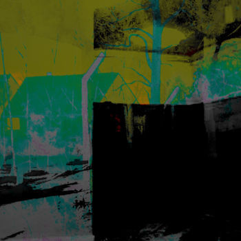 Digital Arts titled "green house in an n…" by Michel Tabanou, Original Artwork, Digital Painting