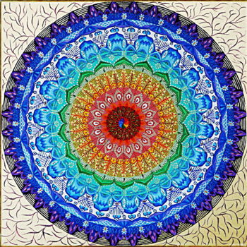 Pintura titulada "Kundalini energy Ma…" por Elena Ulrich, Obra de arte original, Acrílico