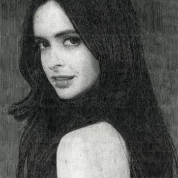 Disegno intitolato "Krysten Ritter" da Anderson Lima, Opera d'arte originale, Matita