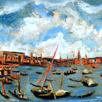 Painting titled "SEASCAPE" by Anandswaroop Manchiraju, Original Artwork, Other