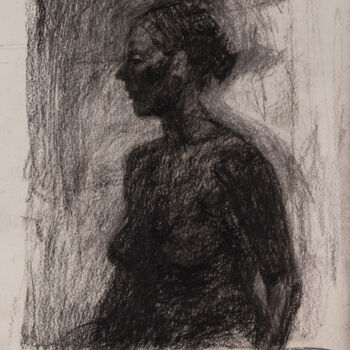 Drawing titled "Dirty Portrait 5" by Fleur Elise Noble, Original Artwork, Conté