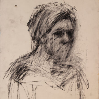 Drawing titled "Dirty Portrait 13" by Fleur Elise Noble, Original Artwork, Conté