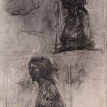 Drawing titled "Dirty Portraits 32" by Fleur Elise Noble, Original Artwork, Conté