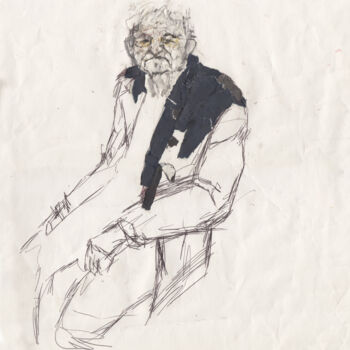 Collages titled "Old Man" by Fleur Elise Noble, Original Artwork