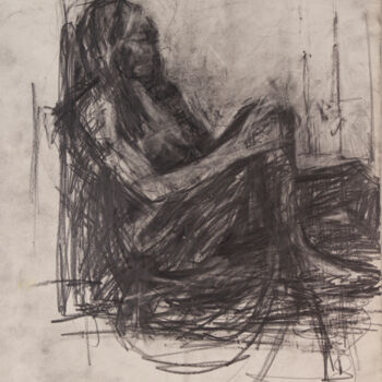 Drawing titled "Sitting" by Fleur Elise Noble, Original Artwork, Pencil