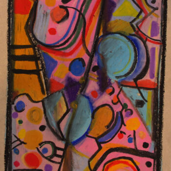 Peinture intitulée "Image de poète" par Muriel Cayet, Œuvre d'art originale, Pastel