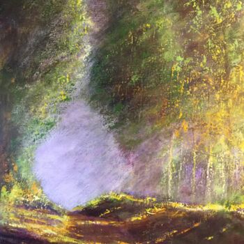 Peinture intitulée "La vallée" par Anne Vignau, Œuvre d'art originale