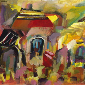 Painting titled "Bohème mienne" by Muriel Cayet, Original Artwork, Gouache
