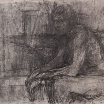 Drawing titled "Sitting" by Fleur Elise Noble, Original Artwork, Pencil