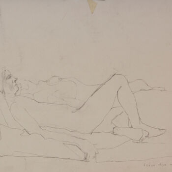Drawing titled "Nudes Linedrawing" by Fleur Elise Noble, Original Artwork, Pencil