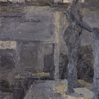 Painting titled "Studio Painting 7" by Fleur Elise Noble, Original Artwork, Oil Mounted on Wood Stretcher frame