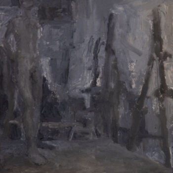 Painting titled "Studio Painting 10" by Fleur Elise Noble, Original Artwork, Oil Mounted on Wood Stretcher frame