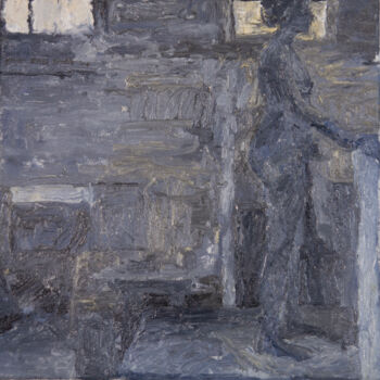 Painting titled "Studio Painting 11" by Fleur Elise Noble, Original Artwork, Oil Mounted on Wood Stretcher frame