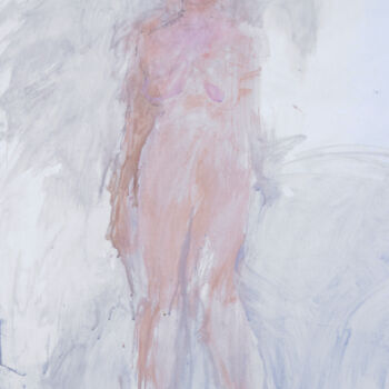 Painting titled "Nude 5" by Fleur Elise Noble, Original Artwork, Watercolor