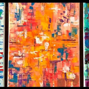 Painting titled "trittico-inizio-1-2…" by Marco Sergio Fassiotti, Original Artwork, Acrylic
