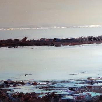 Painting titled "Mer Bigoudène I" by Evelyne Chabaud, Original Artwork, Oil