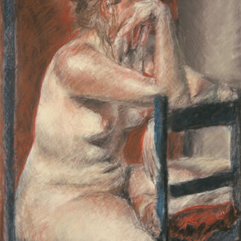 Drawing titled "Nude" by Fleur Elise Noble, Original Artwork, Pastel