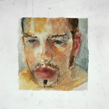 Painting titled "Finn Portrait" by Fleur Elise Noble, Original Artwork, Oil
