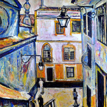 Peinture intitulée "Summer Heat in Evora" par Alexey Solodov, Œuvre d'art originale, Acrylique