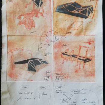 Drawing titled "LeND-Elèments -grav…" by Baptiste Vanweydeveldt, Original Artwork, Pencil