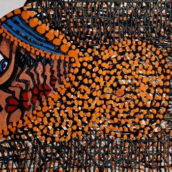 Σχέδιο με τίτλο "Artista puntillista…" από Mirit Ben-Nun, Αυθεντικά έργα τέχνης, Ακρυλικό