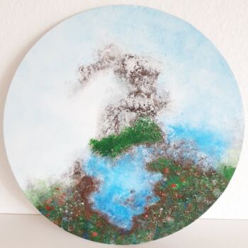 Ζωγραφική με τίτλο "Round abstract orig…" από Iveta Zaharova (Kārkla), Αυθεντικά έργα τέχνης, Ακρυλικό