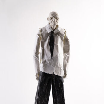 Sculpture titled "Paper Puppet 5" by Fleur Elise Noble, Original Artwork, Clay