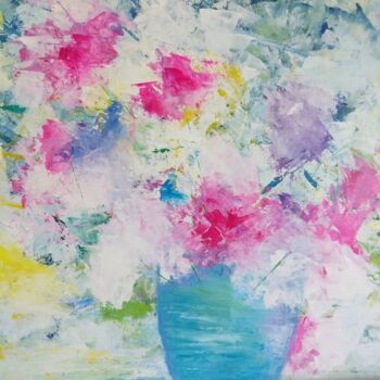 绘画 标题为“Rose abstraction” 由Nicole Caron, 原创艺术品, 丙烯