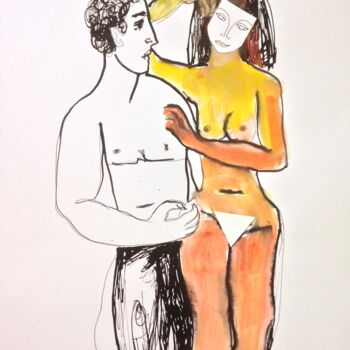 Drawing titled "no title 2019" by Janna Shulrufer, Original Artwork, Ink