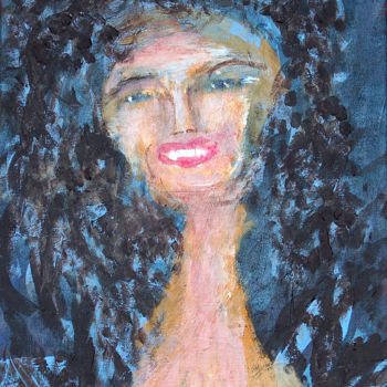 Peinture intitulée "Attitude" par Kontra The Blind, Œuvre d'art originale, Acrylique Monté sur Châssis en bois