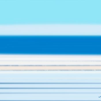 Digital Arts titled "Horizon marin 0102" by Norbert Engel, Original Artwork, Digital Painting Mounted on Cardboard